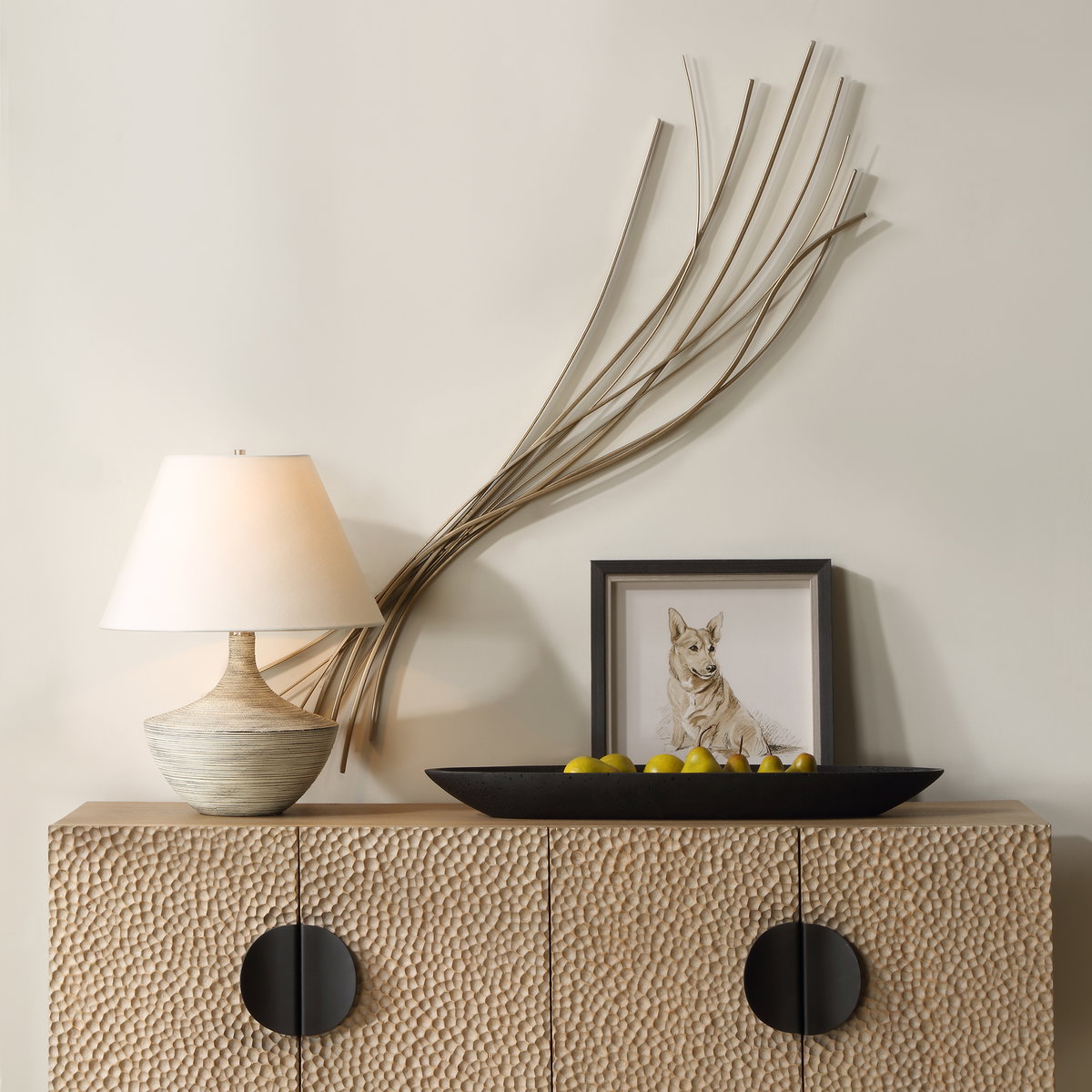 Frequencies Metal Wall Decor, Sculptural Wall Art by Uttermost, 52.62" width x 13" height x 1.25" depth View 2