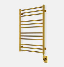 Online Designer Bathroom Contemporary Wall Towel Warmer - 19-1/2" x 31" - Brushed Gold