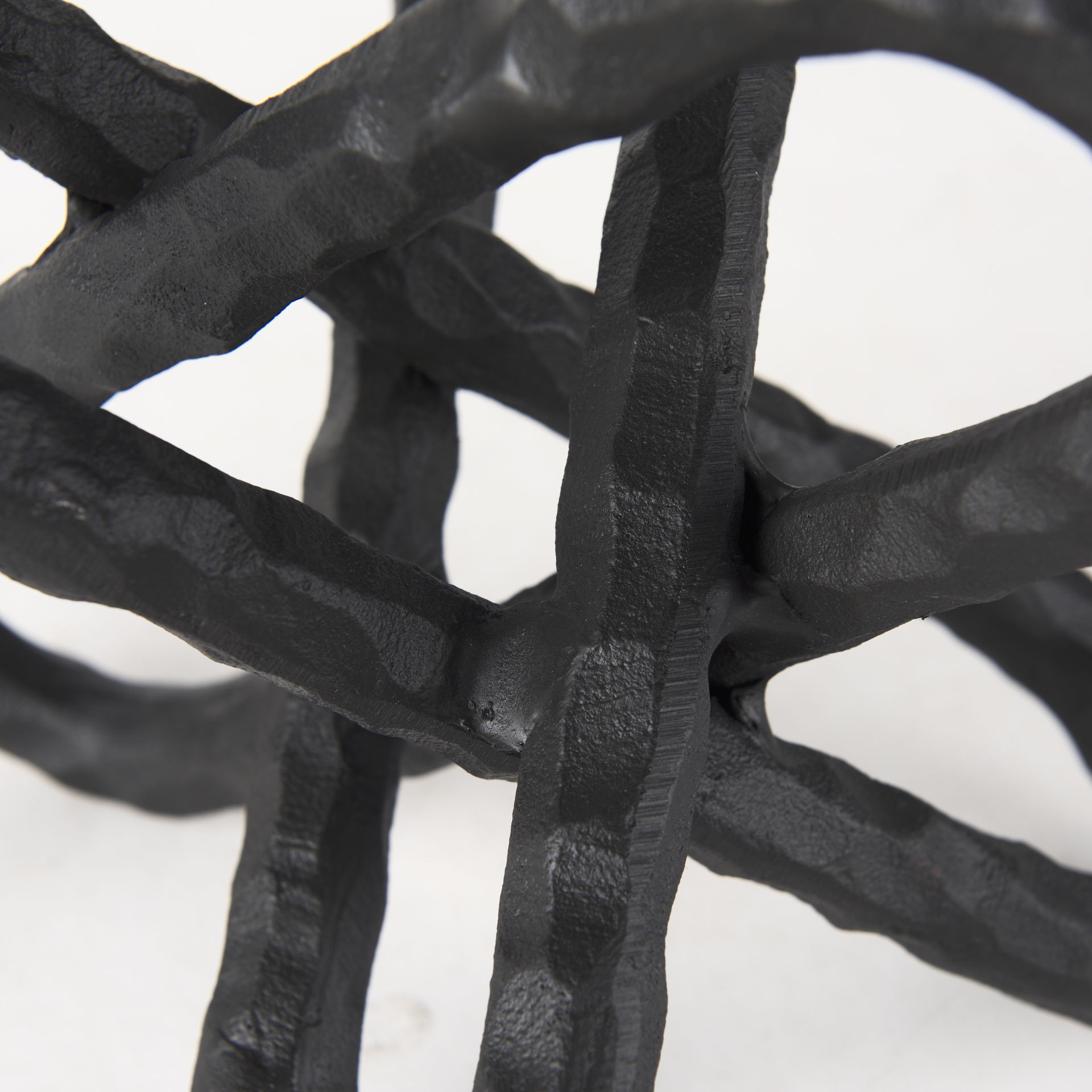 Wilhelm II (Large) 10L x 10W Black Metal Link Decor Object, Decorative Object by Mercana, 10.14" length x 10.14" width x 10.14" height View 9