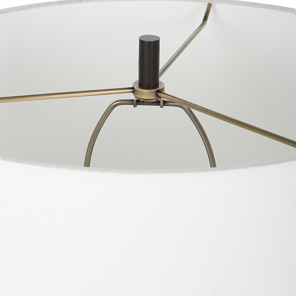 Fralin White Table Lamp, by Uttermost, 17" width x 30.5" height x 17" depth View 7