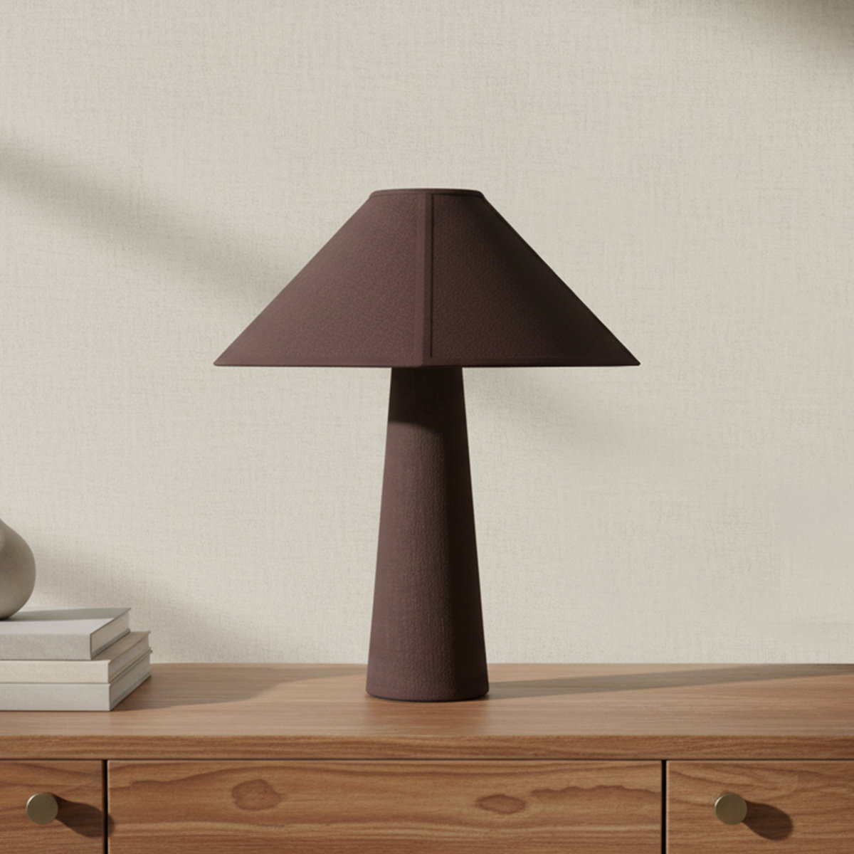 Gigi Table Lamp Dark Brown, by Moe's Home, 19.65" width x 22.82" height x 17.3" depth View 4