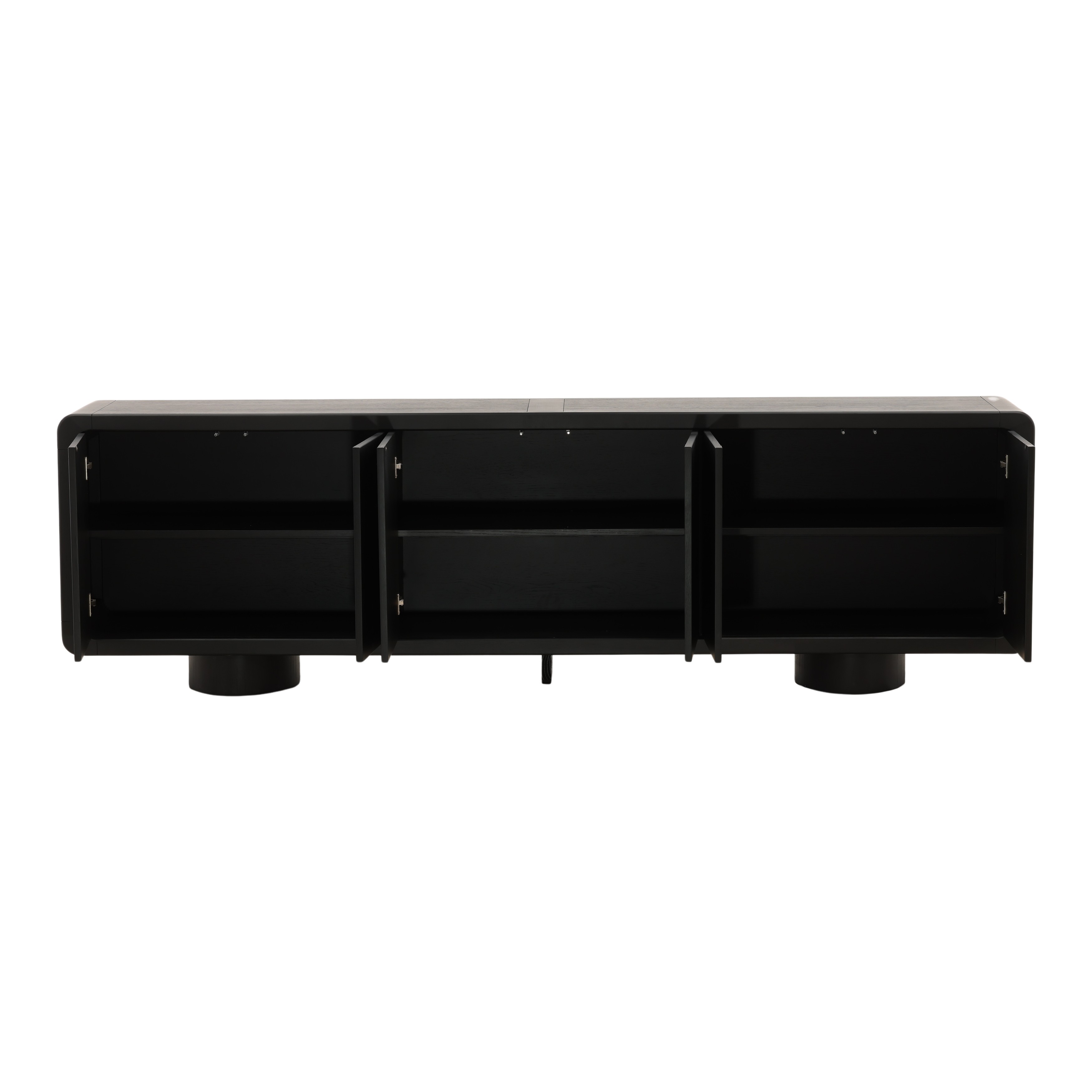 Capella Sideboard Black, Sideboards & Buffet by Dovetail, 108" width x 32" height x 18.1" depth View 5