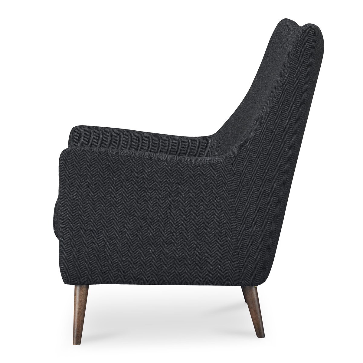 Fisher Armchair Wool Blend Charcoal, Accent Chair by Moe's Home, 28.75" width x 38.5" height x 34.25" depth View 3