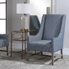 Galiot Wingback Accent Chair, by Uttermost, 27" width x 44" height x 33" depth thumbnail 4
