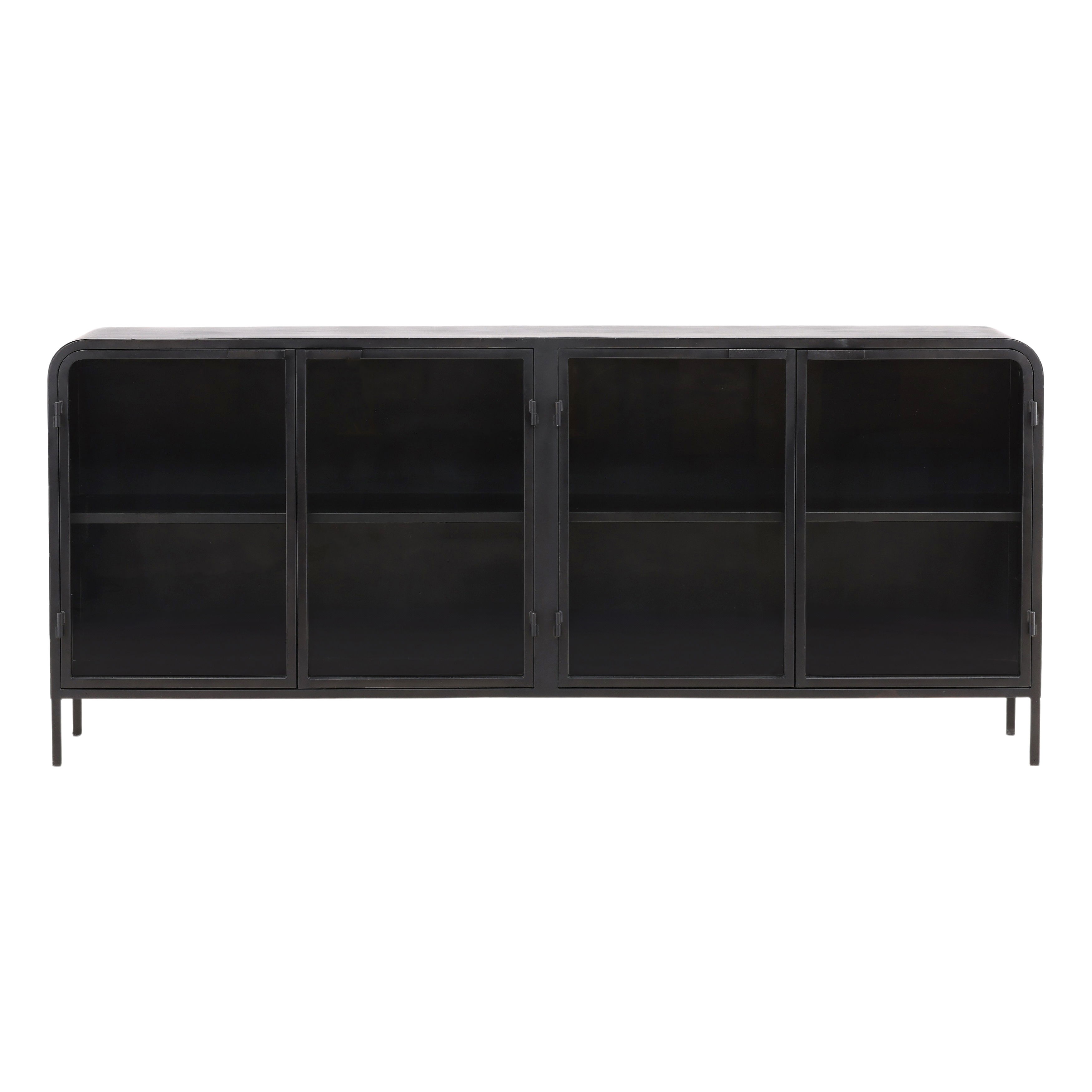 Jarin Sideboard Black, Sideboards & Buffet by Dovetail, 78.5" width x 34" height x 18" depth View 2