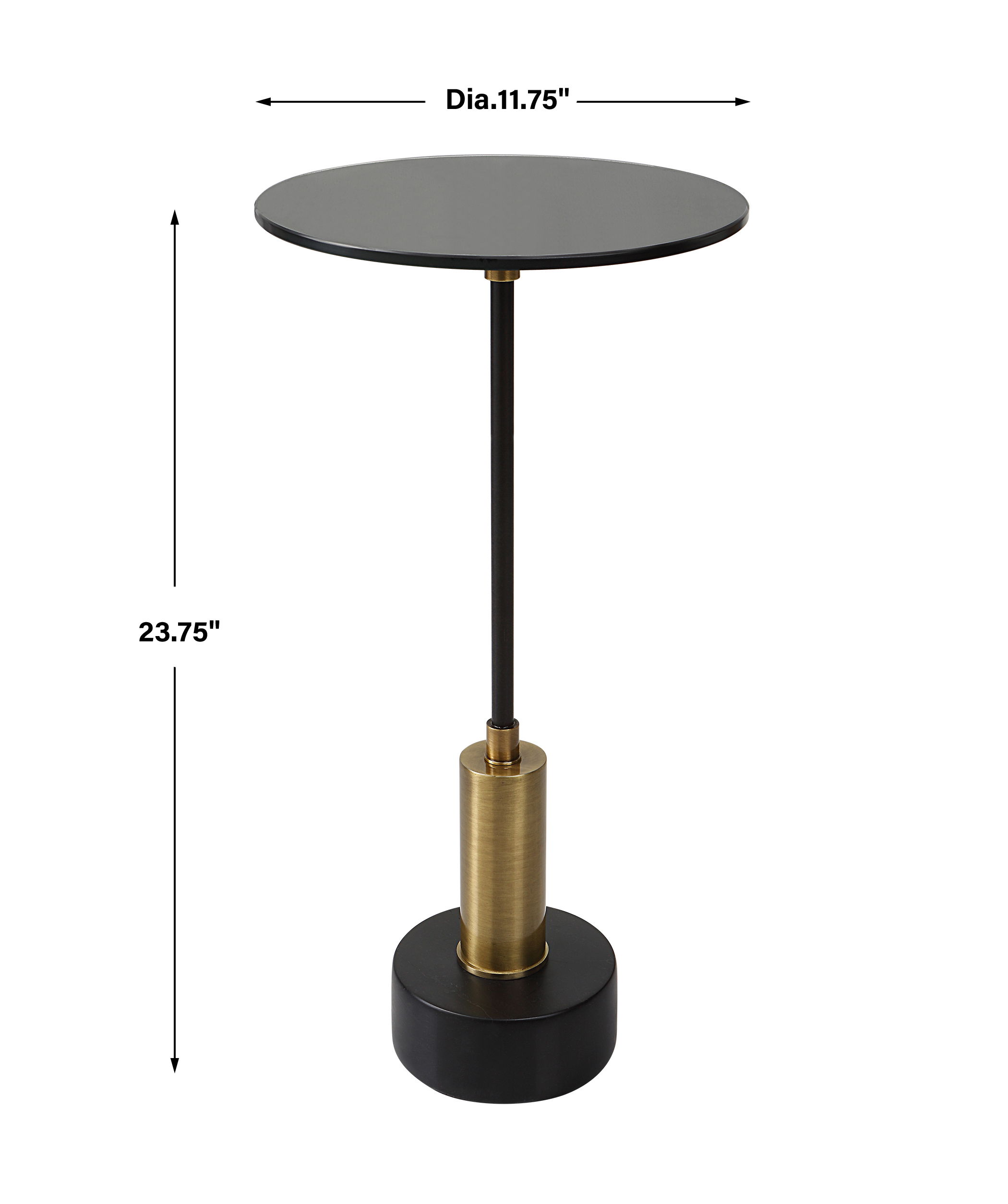 Spector Modern Accent Table, Furniture by Uttermost, 11.75" width x 23.75" height x 11.75" depth View 3