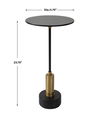 Spector Modern Accent Table, Furniture by Uttermost, 11.75" width x 23.75" height x 11.75" depth thumbnail 3