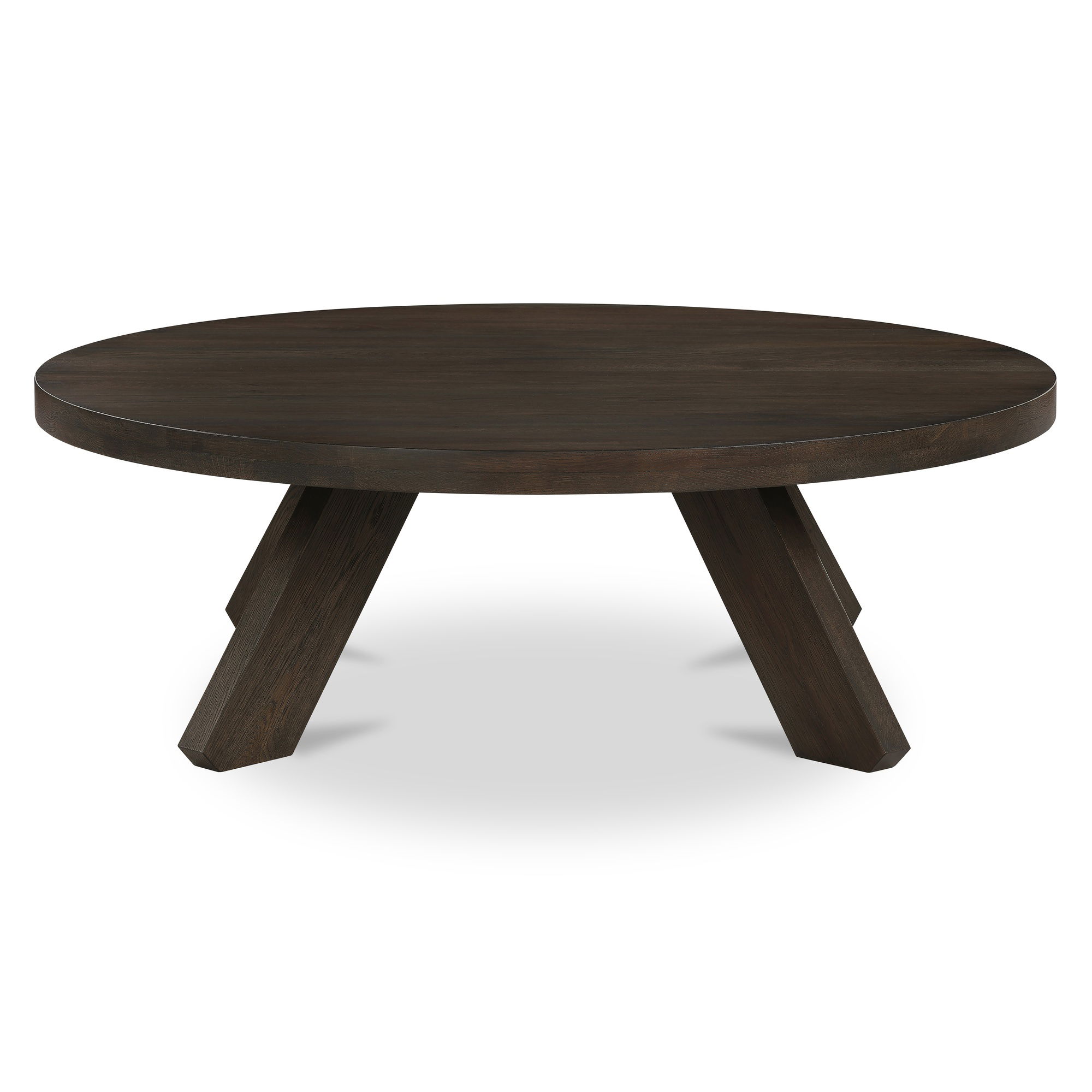 Alden Coffee Table Cool Brown, by Moe's Home, 50" width x 16.5" height x 50" depth View 1