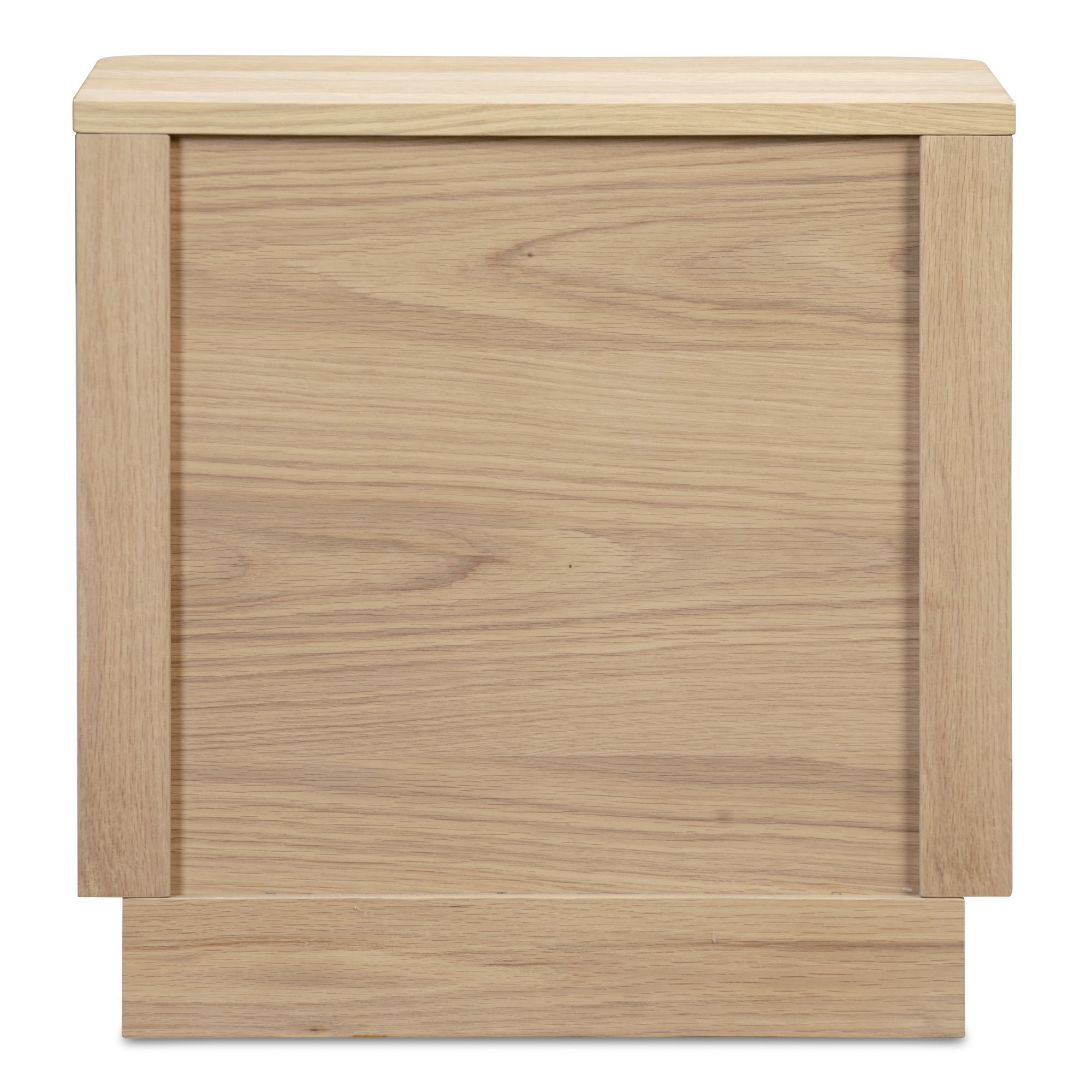 Round Off Tall Nightstand Natural Oak, by Moe's Home, 20" width x 20" height x 15" depth View 3