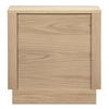 Round Off Tall Nightstand Natural Oak, by Moe's Home, 20" width x 20" height x 15" depth thumbnail 3