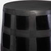 Patchwork Gridded Black Garden Stool thumbnail 4