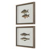 The Catch Framed Fish Prints Set/2, Painting by Uttermost, 20.5" width x 18.25" height x 1.75" depth thumbnail 4