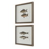 The Catch Framed Fish Prints Set/2, by Uttermost, 1'8.5" width x 1'6.25" height x 1.75" depth thumbnail 4