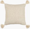 Makrome Accent Pillow Down, Decorative Pillow by Surya, 22" length x 22" width thumbnail