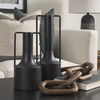 Tovi Small Matte Black Narrow Metal Vase thumbnail 2