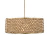 Pinchot 4 Light Rattan Drum Pendant, by Uttermost, 22.25" width x 8.5" height x 22.25" diameter thumbnail 4