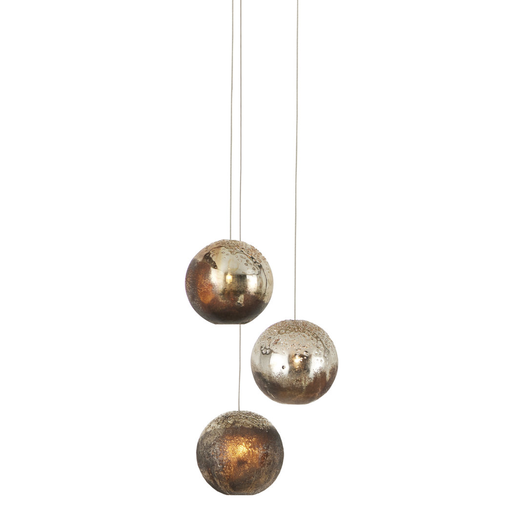 Pathos 3 - Light Pendant, by Currey and Company, 10.5" width x 12" height x 10.5" depth View 1