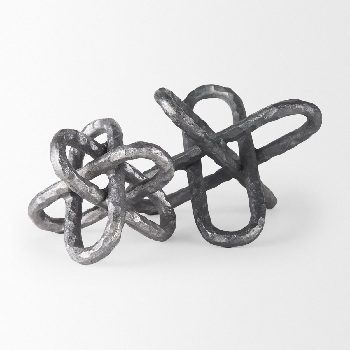 Wilhelm II (Large) 10L x 10W Silver Metal Link Decor Object, Decorative Object by Mercana, 10.14" length x 10.14" width x 10.14" height View 11