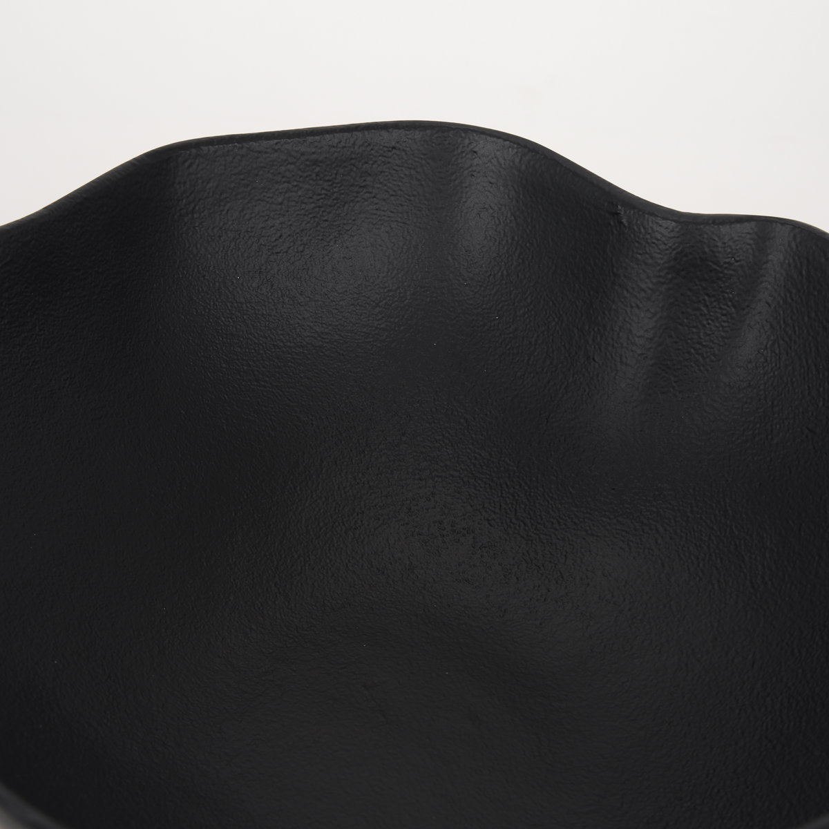 Radka Small Matte Black Metal Decorative Bowl, by Mercana, 15.55" length x 11.22" width x 6.75" height View 10
