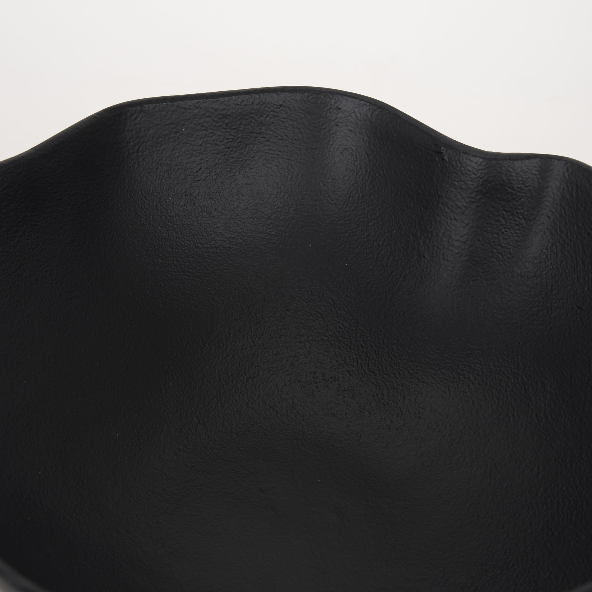 Radka Small Matte Black Metal Decorative Bowl, by Mercana, 15.55" length x 11.22" width x 6.75" height View 8