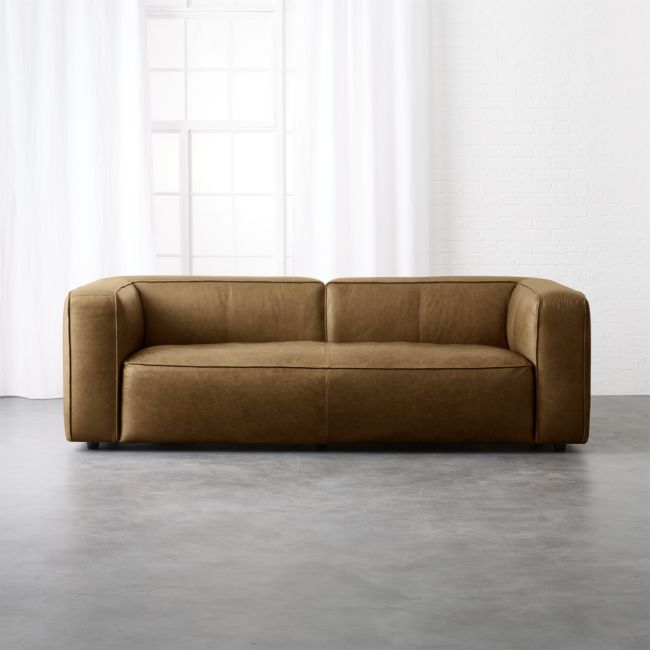 Online Designer Combined Living/Dining Lenyx 92" Leather Sofa