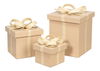 Ferrell Leather Holiday Boxes,S/3,Taupe, Decor by Sarreid, 8" length x 8" width x 9" height thumbnail 1