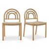 Avery Dining Chair Natural – Set Of Two, by Moe's Home, 20" width x 34.75" height x 21.5" depth thumbnail 1