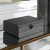 Lalique Black Shagreen Box, Boxe by Uttermost, 12.87" width x 4.5" height x 9" depth thumbnail 3