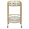 Isabelle Gold Bar Cart, Bar Carts & Cabinet by Uttermost, 33.5" width x 32" height x 17.75" depth thumbnail 6