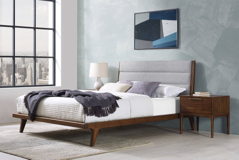 Mercury Upholstered Platform Bed, Exotic