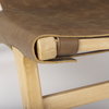 Elodie 24.4L x 33.9W x 30.7H Brown Leather with Natural Beech Wood Frame Accent Chair, by Mercana, 24.41" length x 31.9" width x 30.71" height thumbnail 12