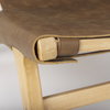 Elodie 24.4L x 33.9W x 30.7H Brown Leather with Natural Beech Wood Frame Accent Chair, by Mercana, 24.41" length x 31.9" width x 30.71" height thumbnail 13