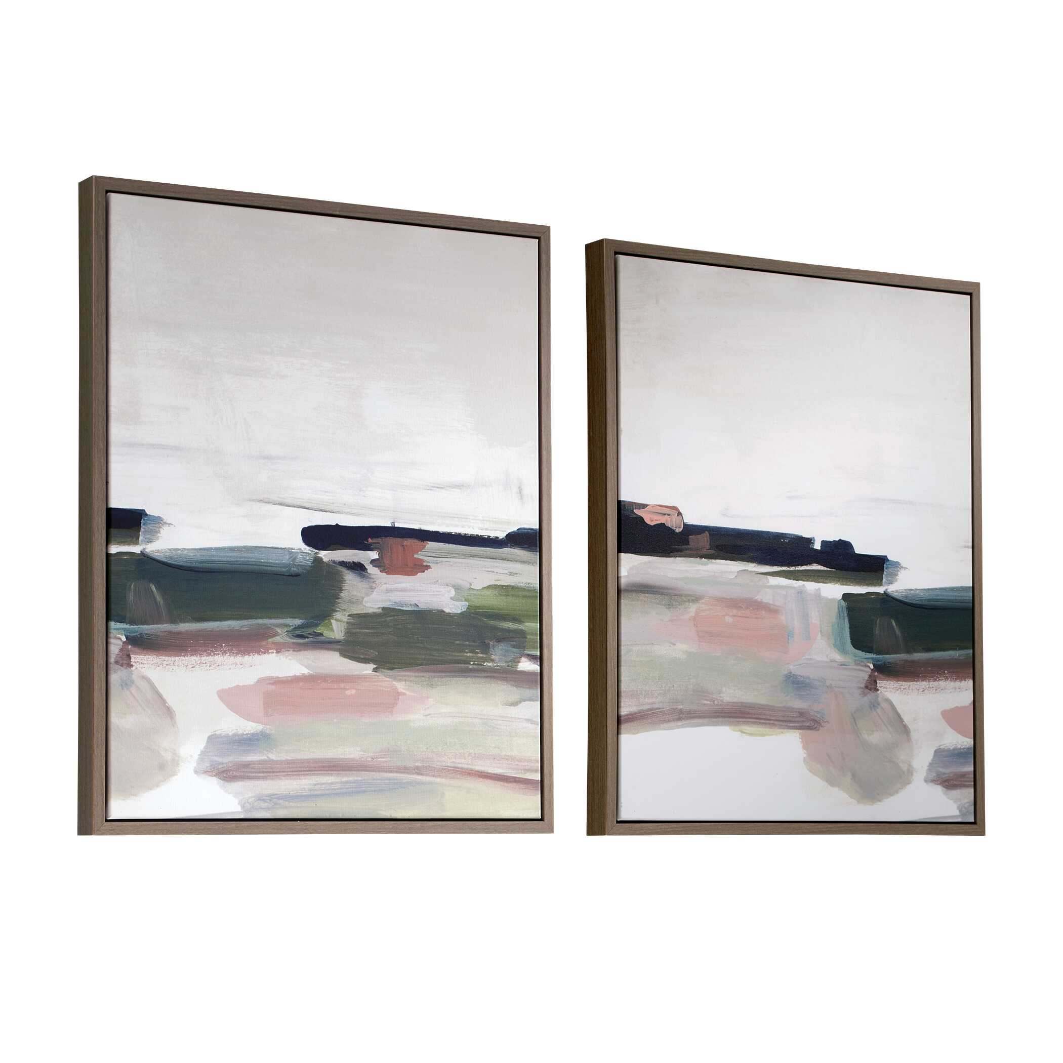 Just Peaking Framed Abstract Prints Set/2, Painting by Uttermost, 25.5" width x 31.5" height x 2" depth View 3