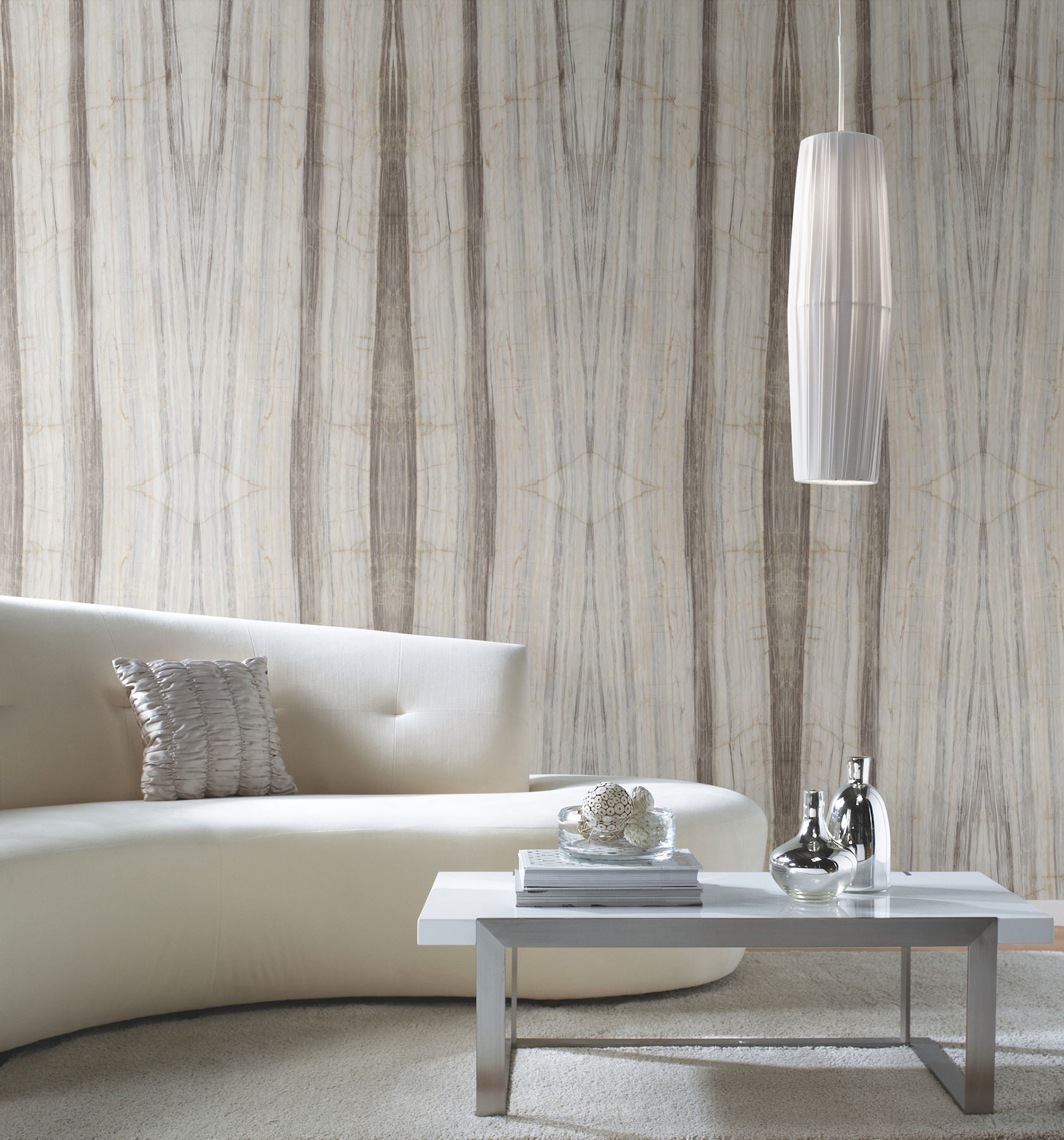 Spanish Marble Taupe Peel & Stick Mural large image 