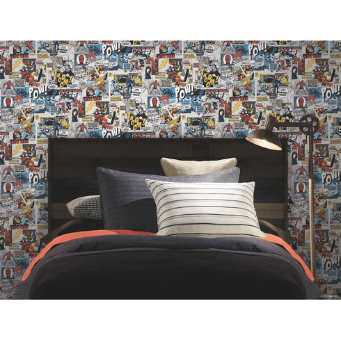 Marvel Comics Pow! Black & Blue Wallpaper