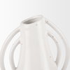 Urvi Tall Off White Speckled Asymmetrical Ceramic Vase, by Mercana, 7.09" length x 5.91" width x 13.98" height thumbnail 8