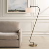 Irwin Curved Brass Floor Lamp, by Uttermost, 23" width x 64.25" height x 16" depth thumbnail 2