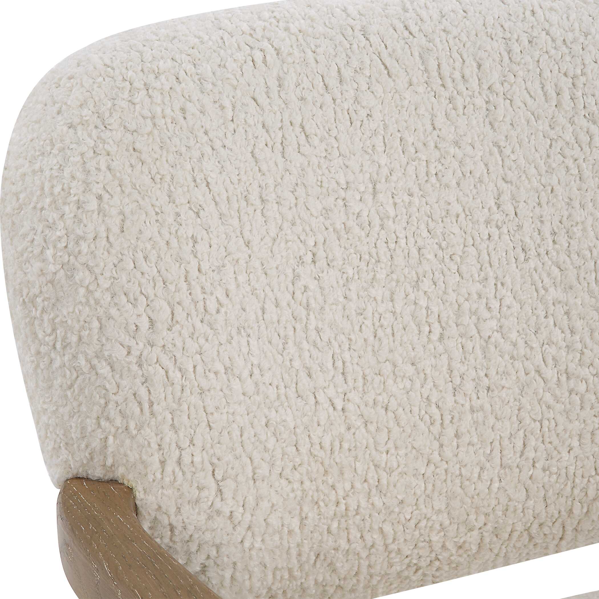 Telluride Natural Shearling Accent Chair large image 