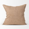 Jacklyn 22x22 Brown Linen Square Decorative Pillow Cover, by Mercana, 22" length x 22" width x 0.2" height thumbnail 6