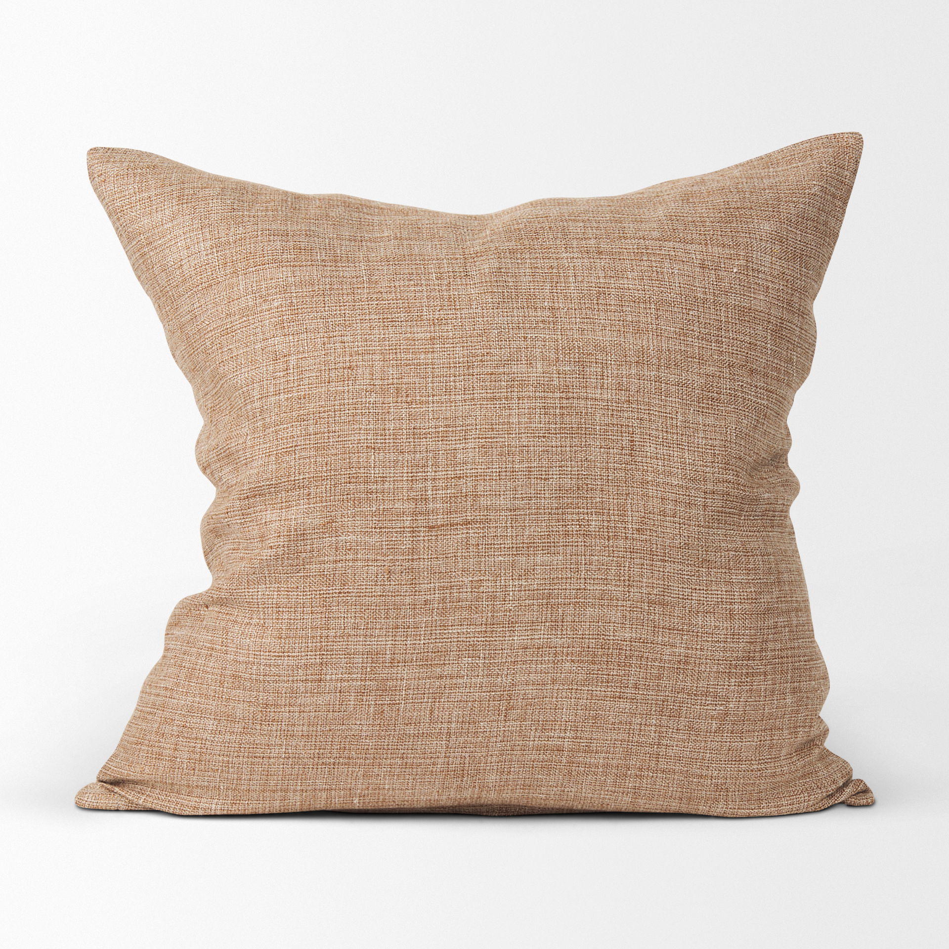 Jacklyn Brown Linen Square Decorative Pillow Cover, by Mercana, 22" length x 22" width x 0.2" height View 6