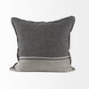 Zadie 20L x 20W Light Gray and Dark Gray Fabric Color Blocked Decorative Pillow Cover, by Mercana, 20" length x 20" width x 0.2" height thumbnail 8