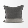 Zadie 20x20 Light Gray and Dark Gray Fabric Color Blocked Pillow Cover, Decorative Pillow by Mercana, 20" length x 20" width x 0.2" height thumbnail 8
