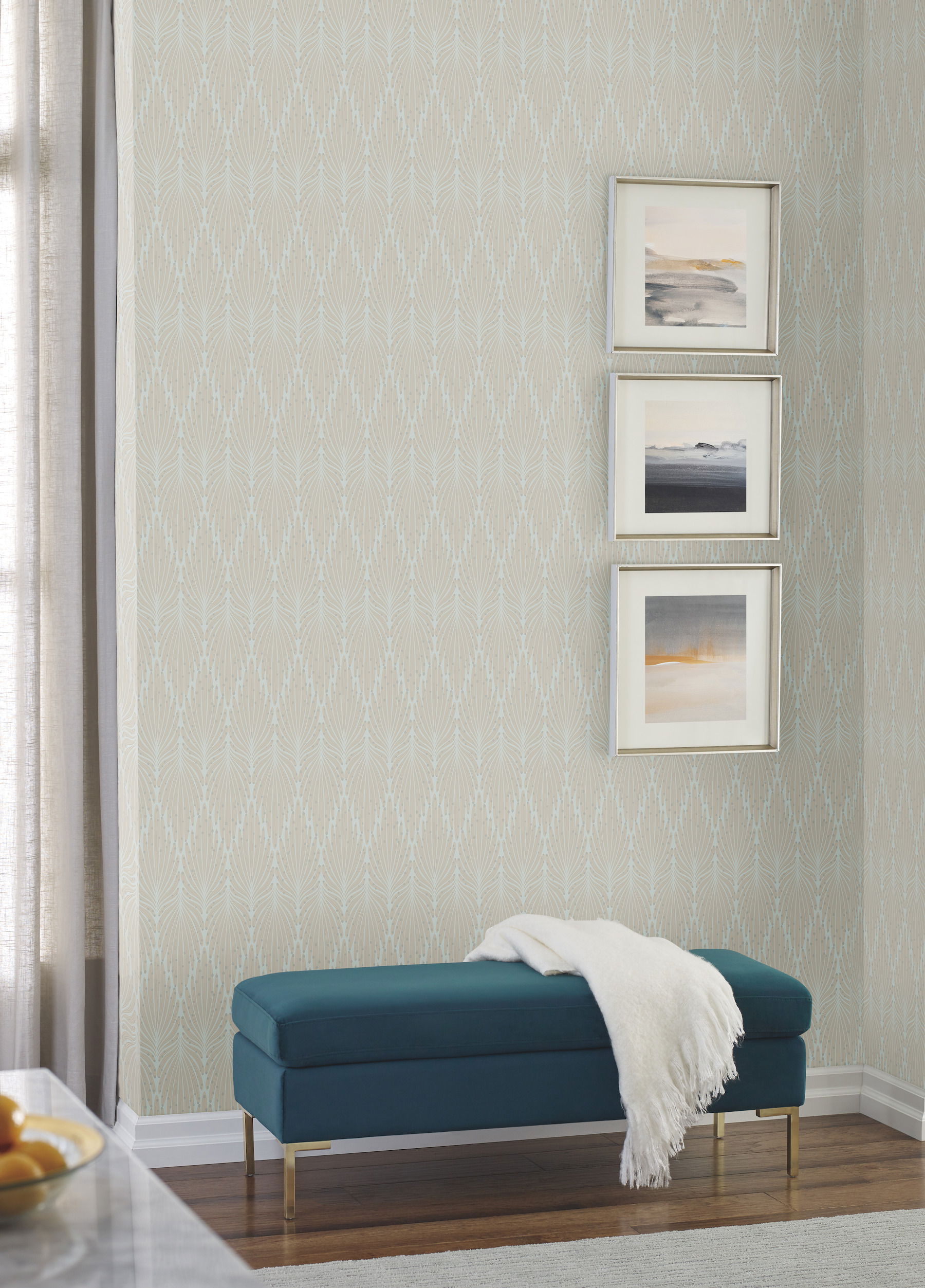 CafÃ© Society Grey Wallpaper, by York Wall, 27' length x 2'3" width x 0.02" depth View 2