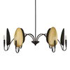 Warwick 6 Light Matte Black Chandelier, Ceiling Light by Uttermost, 19" height x 41.5" diameter thumbnail 3