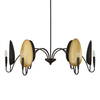 Warwick 6 Light Matte Black Chandelier, Pendant by Uttermost, 19" height x 41.5" diameter thumbnail 3