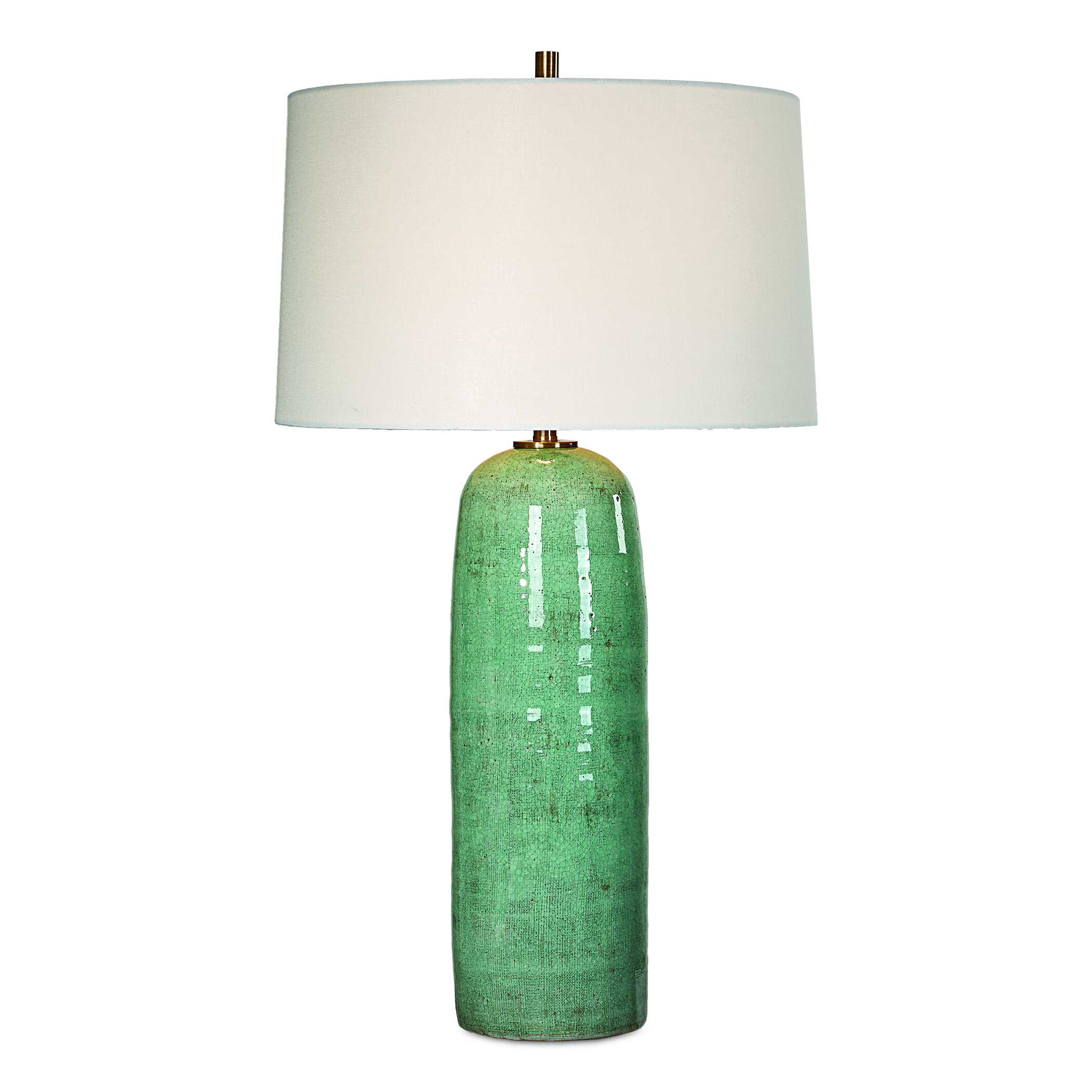 Andale Crackled Teal Table Lamp, by Uttermost, 17" width x 30.25" height x 17" depth View 1