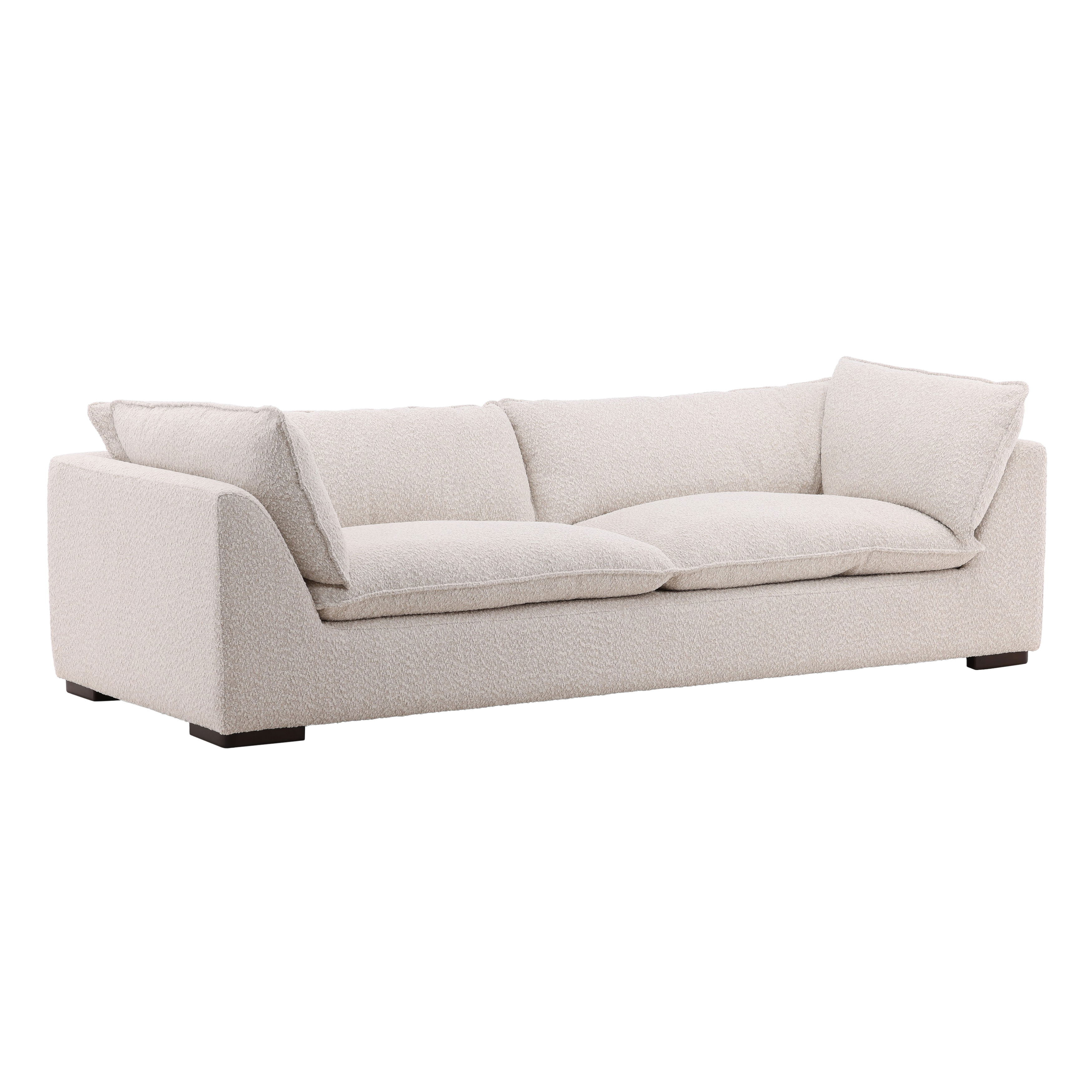Ramona Sofa Cream, Sofas & Sectional by Dovetail, 103.5" width x 31" height x 43" depth View 1