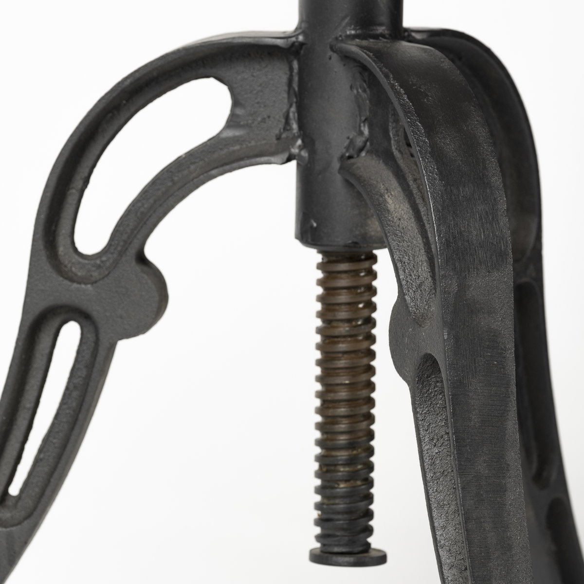 Emslie I 19'-25' Brown Wood Seat Black Metal Frame Stool, Counter & Bar Stool by Mercana, 15.75" length x 15.75" width x 26" height View 10