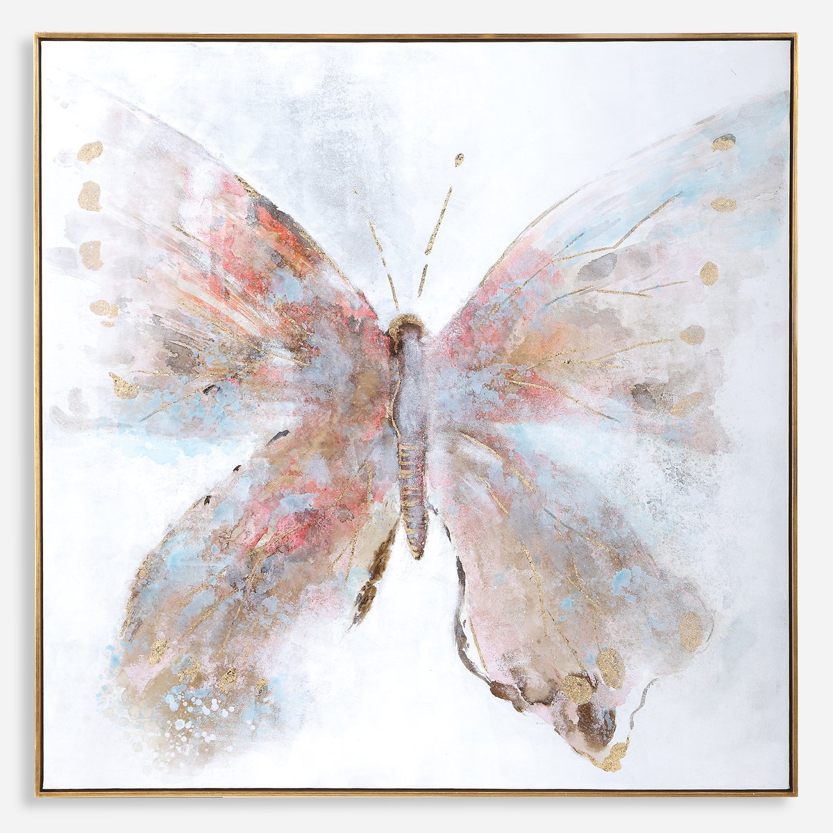 Free Flying Hand Painted Canvas, by Uttermost, 4'3" width x 4'3" height x 1.7" depth View 1