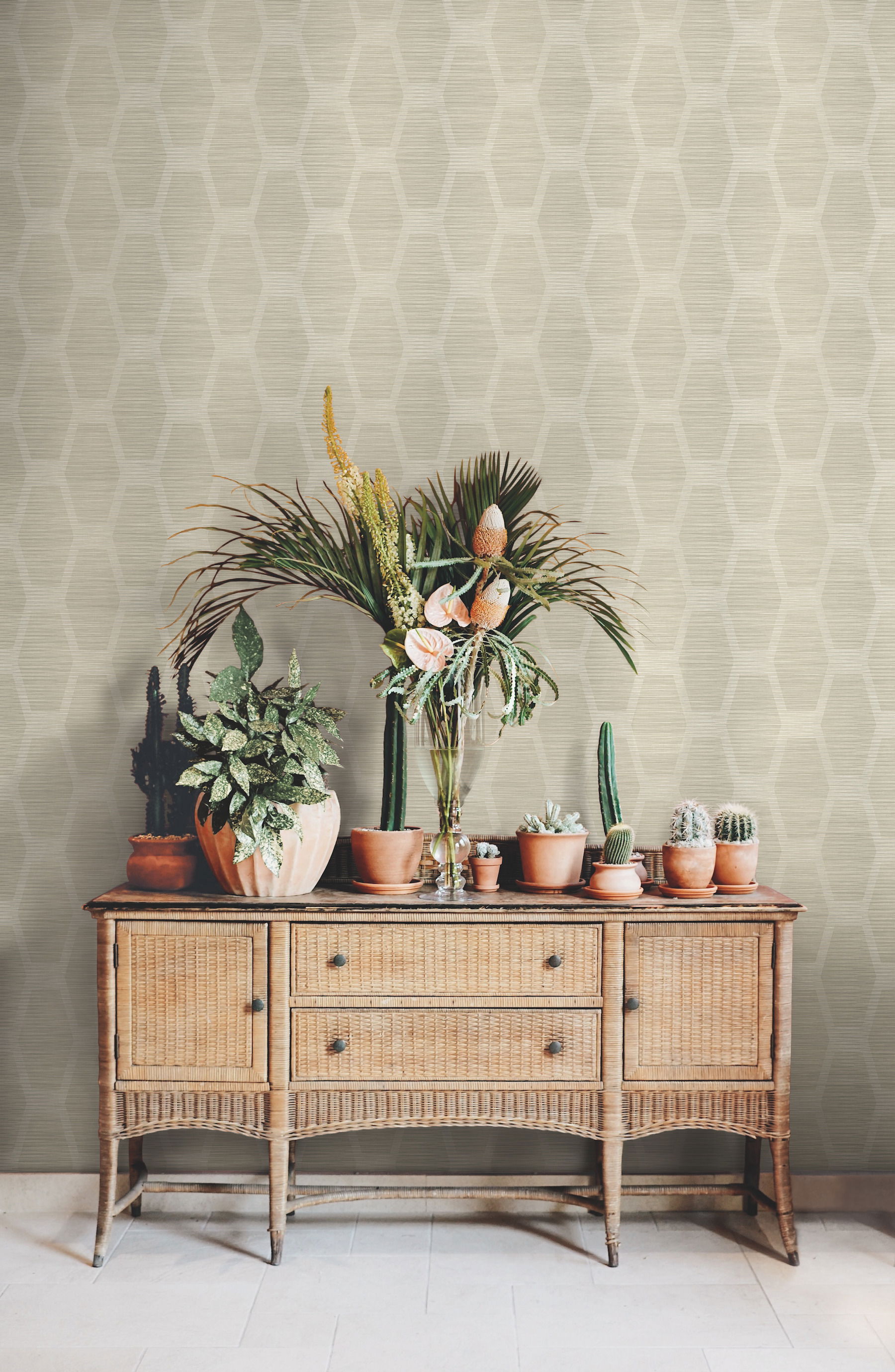 Greige Congas Stripe Wallpaper large image 